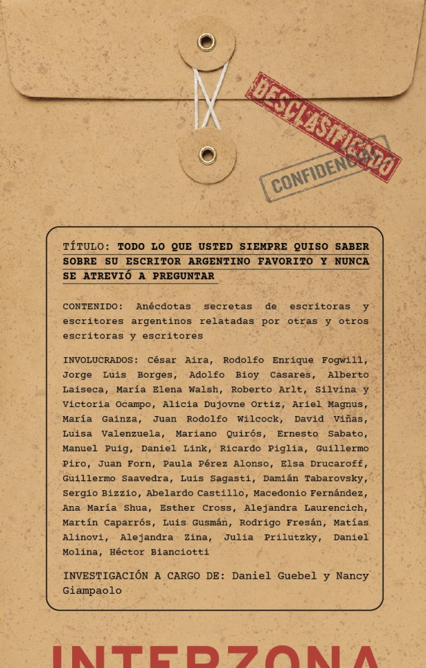 Portada Todo lo que usted siempre quiso saber sobre su escritor argentino favorito y nunca se atrevió a preguntar
